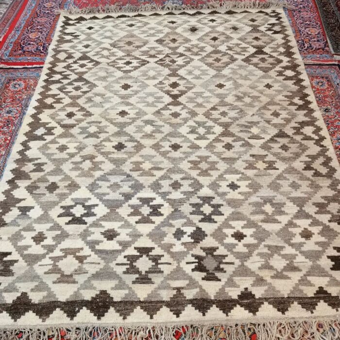 Beige Wool kilim